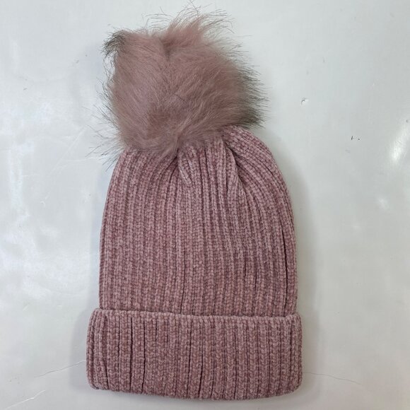 Womens 4 Piece Set Winter Knitted Beanie Hat Circle Scarf Gloves Earmuff Pink - Picture 3 of 8